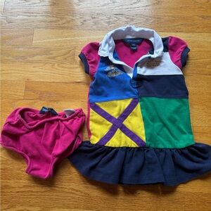 Ralph Lauren Colorful Patchwork Dress with Bloomers